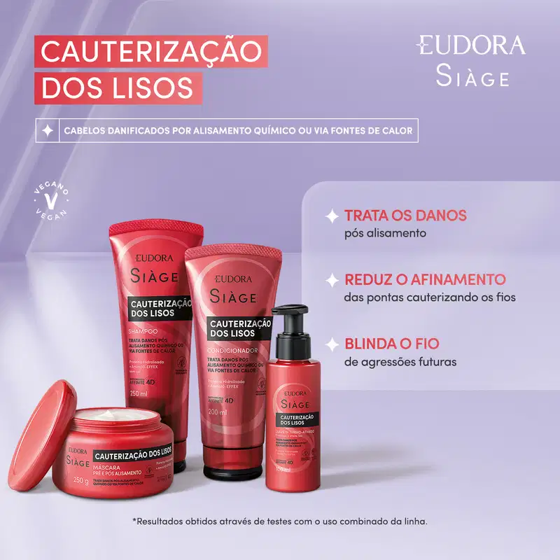 Máscara Capilar Siàge Cauterização dos Lisos 250g