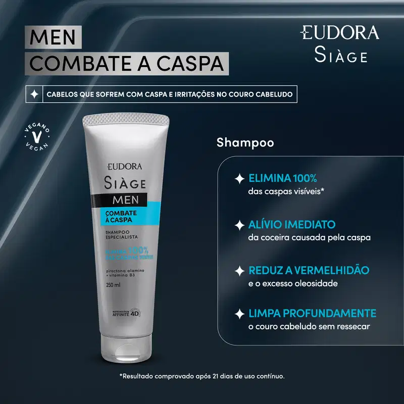 Shampoo Siàge Men Combate à Caspa 250ml