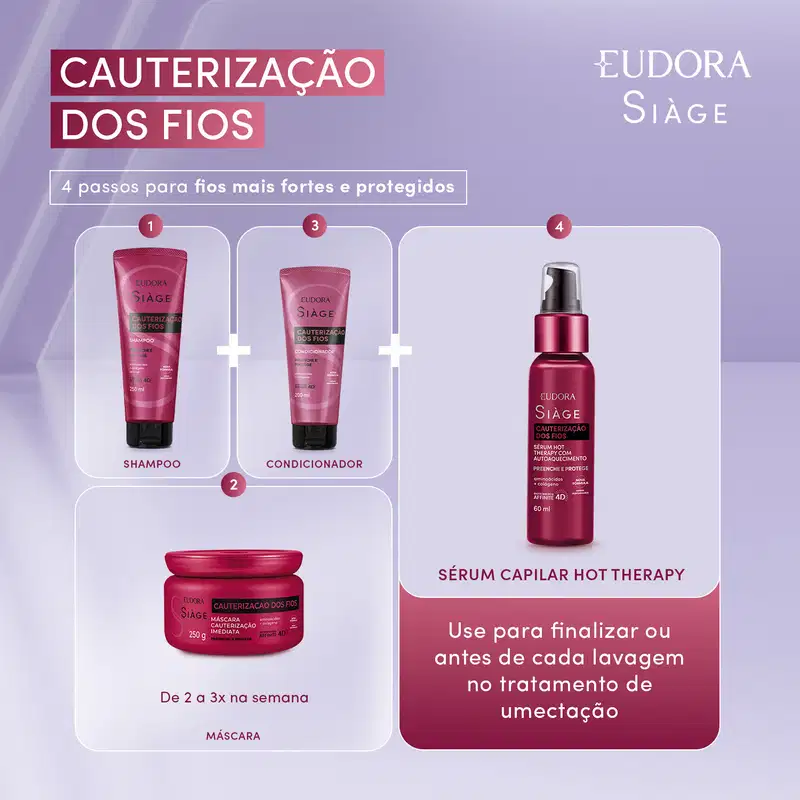Shampoo Siàge Cauterização dos Fios 250ml