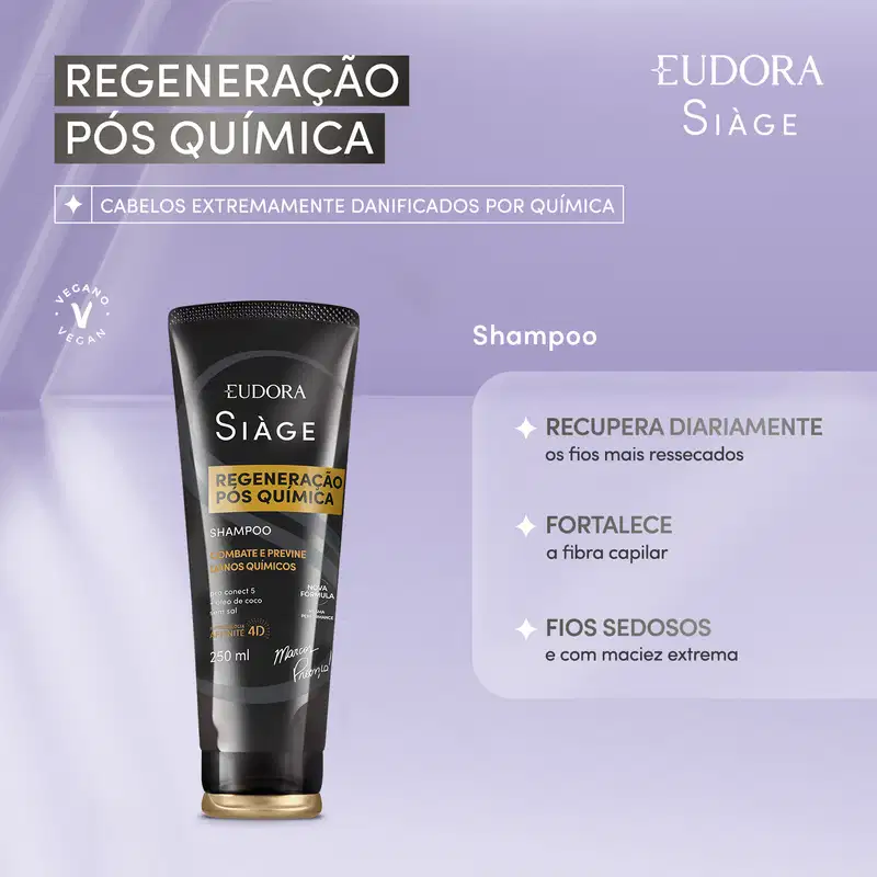 Shampoo Siàge Expert Regeneração Pós Química 250ml