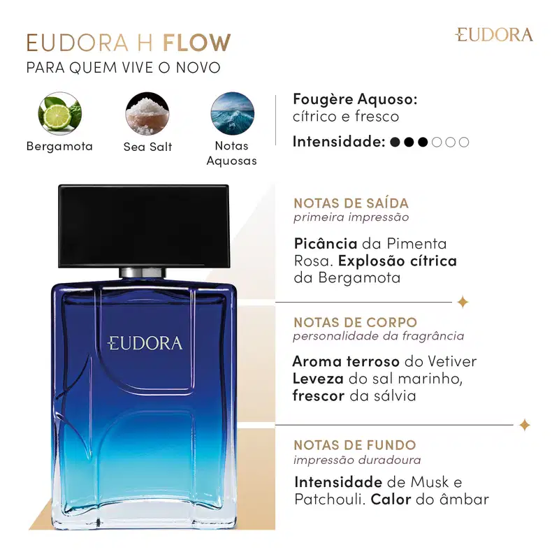Eudora H Flow Desodorante Colônia 100ml
