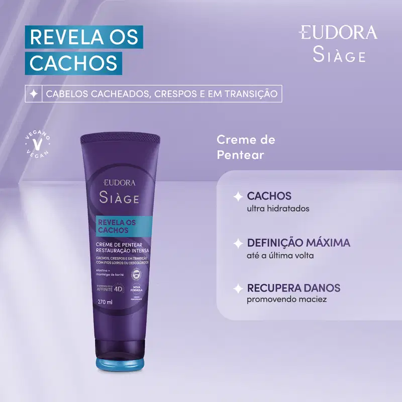 Creme Para Pentear Siàge Revela Os Cachos 270ml