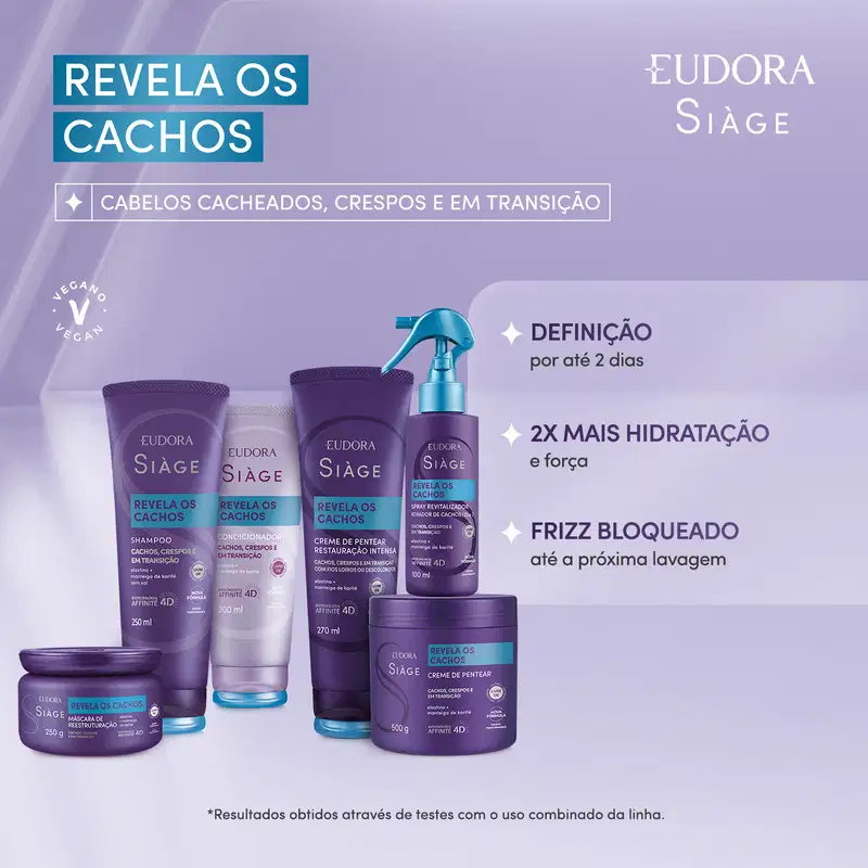 Creme Para Pentear Siàge Revela Os Cachos 500g