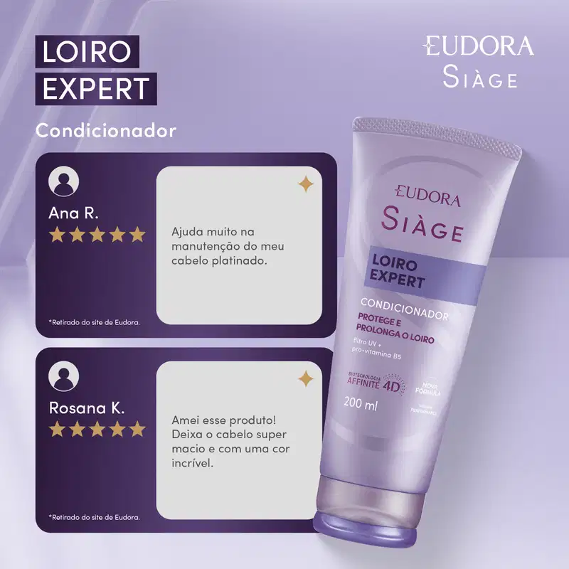 Condicionador Desamarelador Siàge Loiro Expert 200ml
