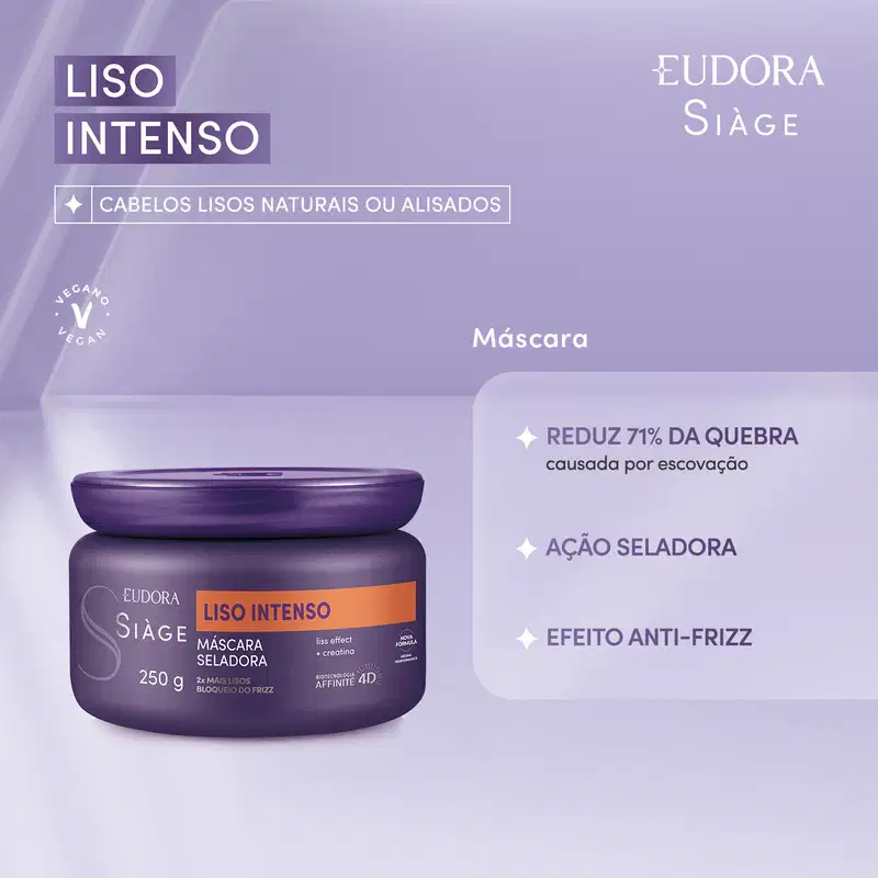 Máscara Capilar Siàge Liso Intenso 250g