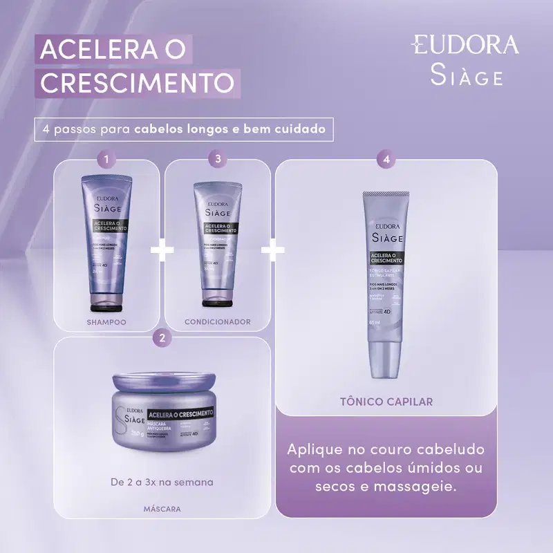 Shampoo Siàge Acelera O Crescimento 250ml