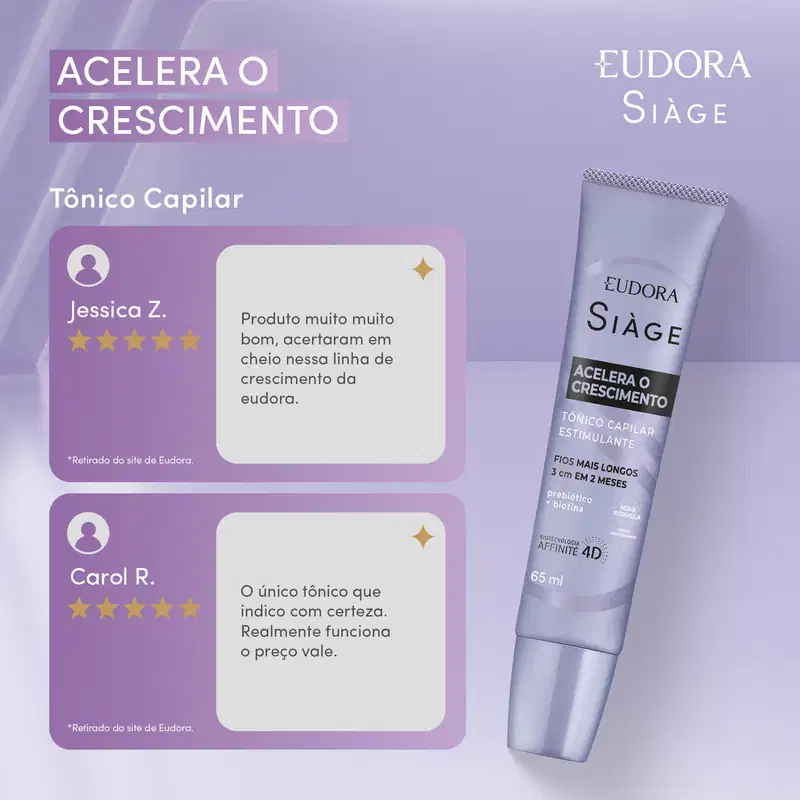 Tônico Capilar Siàge Acelera O Crescimento 65ml