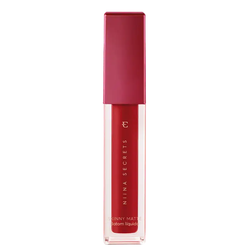 Eudora Niina Secrets Skinny Matte Vermelho Hibisco - Batom Líquido 5ml