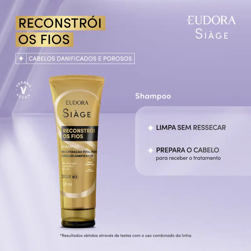 Refil Shampoo Siàge Reconstrói os Fios 400ml