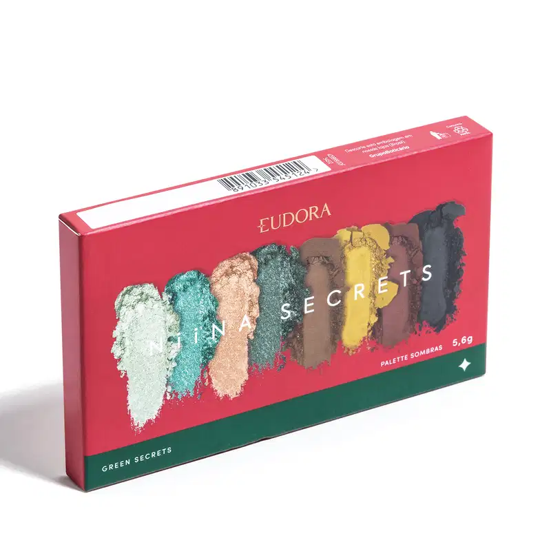 Paleta de Sombra Niina Secrets Green 5,6g