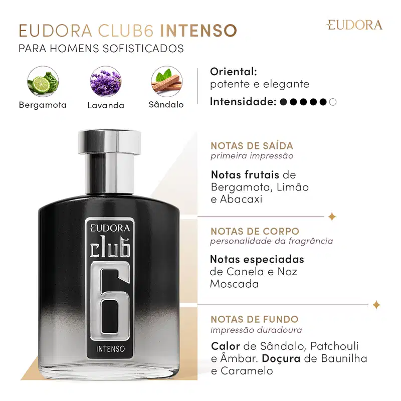 Club 6 Intenso Desodorante Colônia 95ml