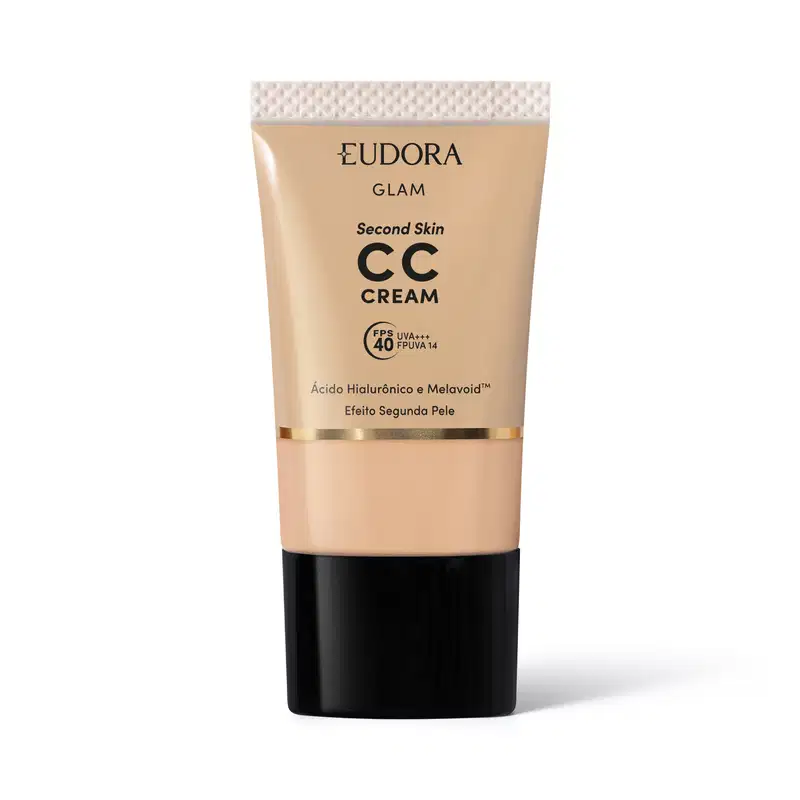 CC Cream Eudora Glam  Second Skin Cor 10 30ml