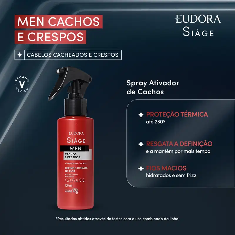 Spray Siàge Men Ativador de Cachos 100ml