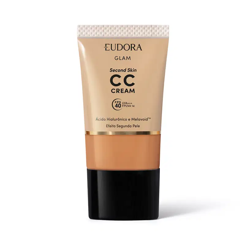 CC Cream Eudora Glam Second Skin  Cor 65 30ml