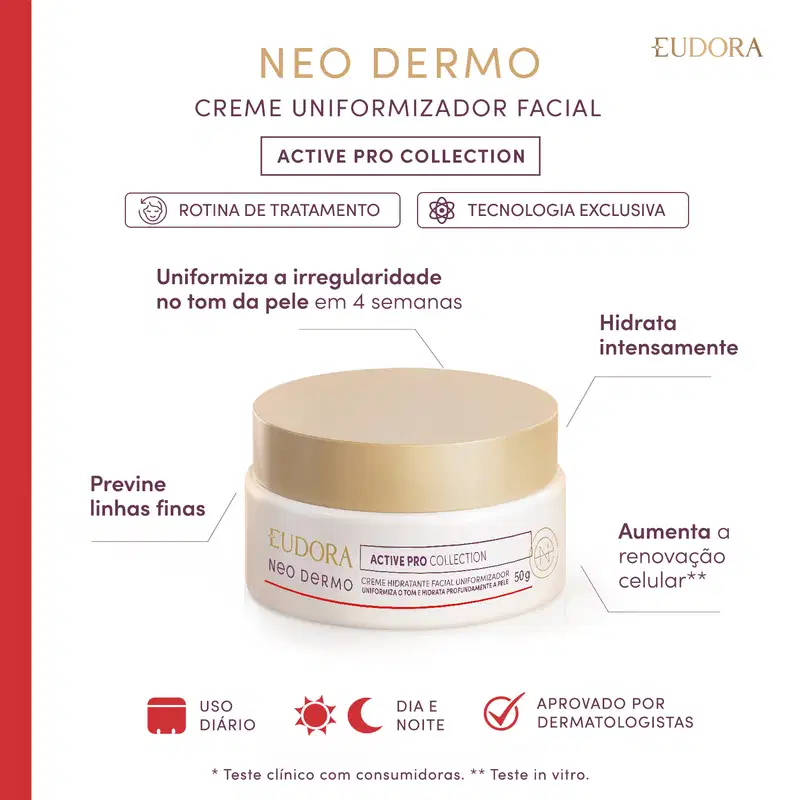 Creme Hidrante Facial Uniformizador Neo Dermo 50g