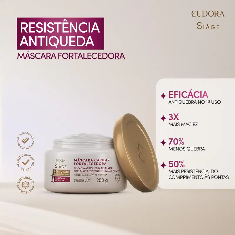 Máscara Capilar Siàge Dermo Hair Resistência Antiqueda 250g