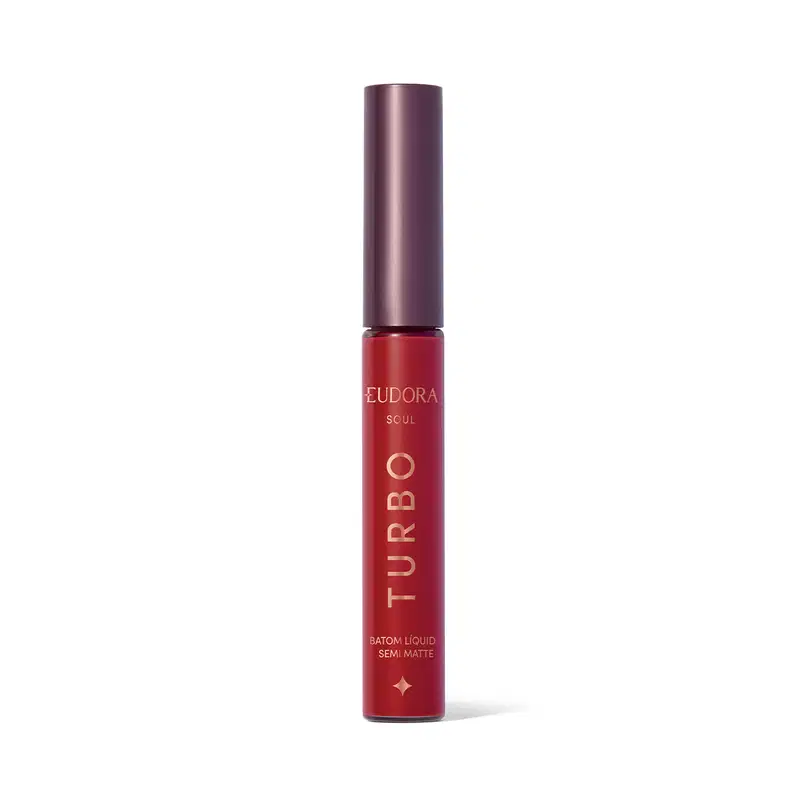Batom Líquido Vermelho Turbinado Semi Mate Turbo SOUL 5ml