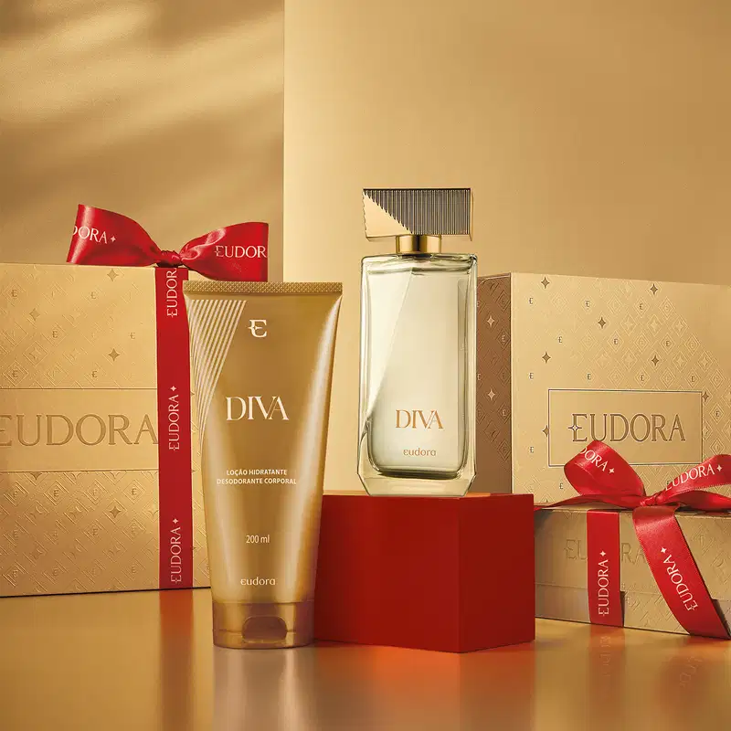 Kit Presente Diva: Desodorante Colônia 100ml + Loção Hidratante Desodorante Corporal 200ml