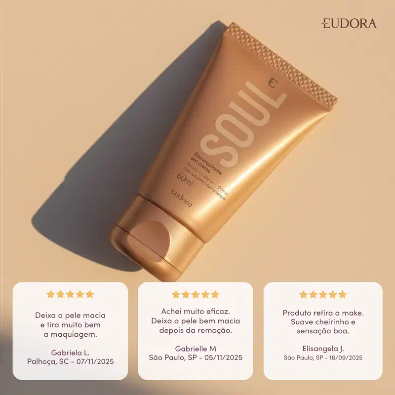 Demaquilante Em Creme Soul 60ml