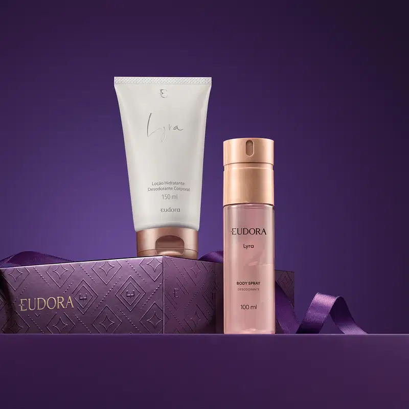Kit Presente Dia das Mães: Body Spray Lyra 100ml + Loção Hidratante Lyra 150ml