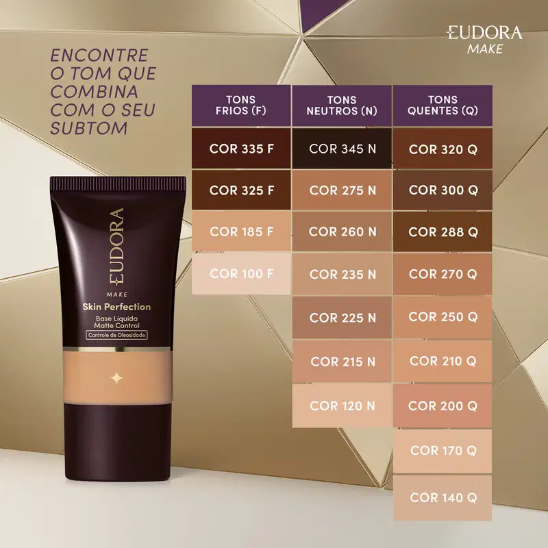 Base Líquida Eudora Make Control Skin Perfection 120N 30ml