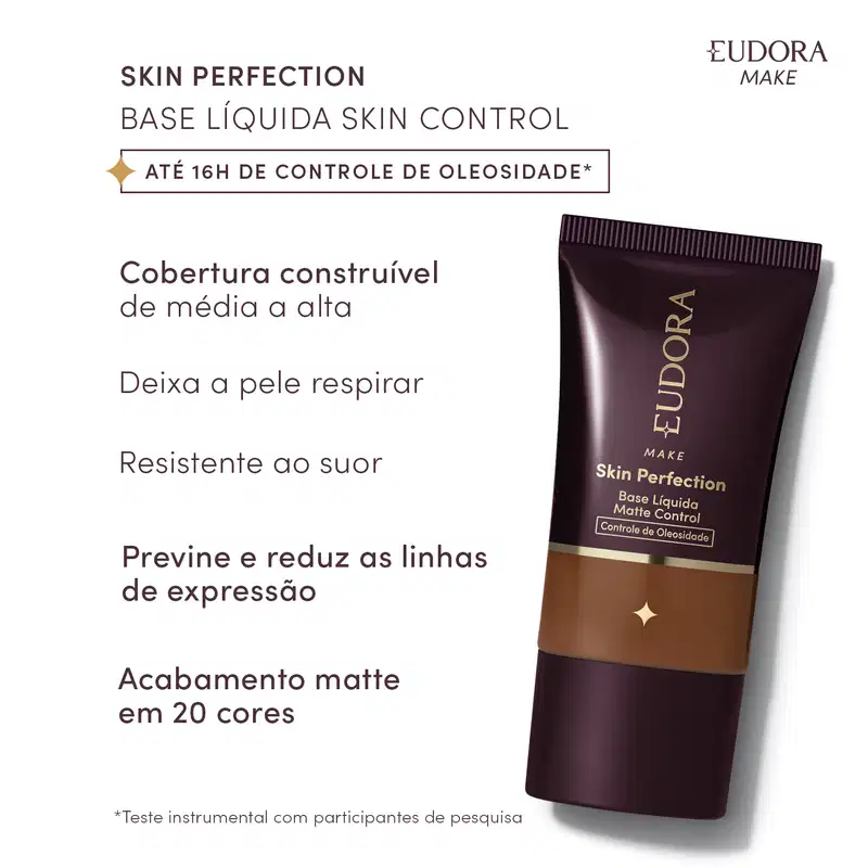 Base Líquida Eudora Make Control Skin Perfection 260N 30ml