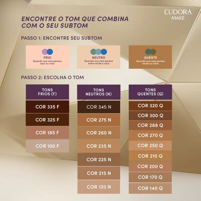 Base Líquida Matte Eudora Make Skin Perfection Cor 320Q 30ml