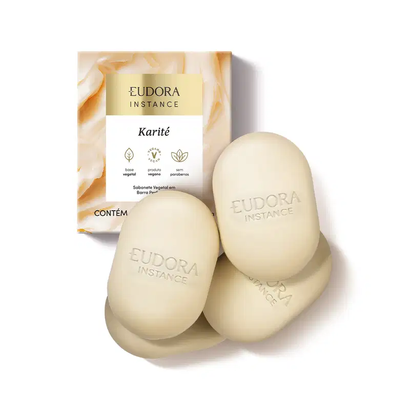 Sabonete Vegetal em Barra Perfumado Instance Karité 4x80g