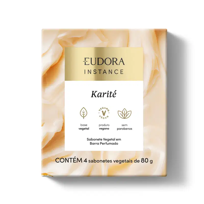 Sabonete Vegetal em Barra Perfumado Instance Karité 4x80g