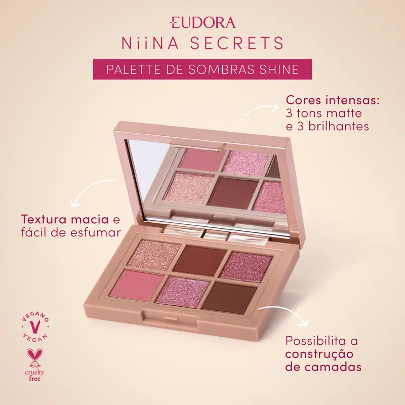 Paleta de Sombra Niina Secrets Rosé Shine