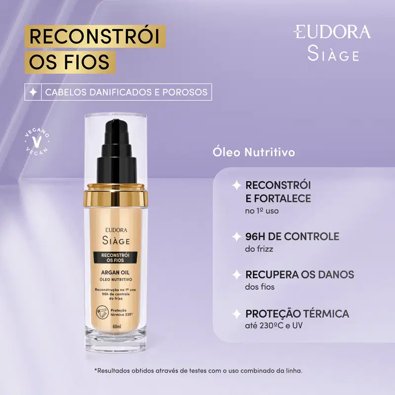 Eudora Siàge Reconstrói os Fios - Óleo Capilar 60ml