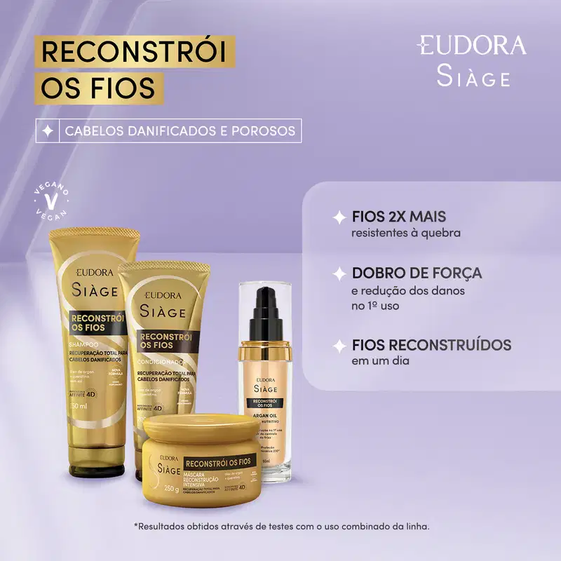 Eudora Siàge Reconstrói os Fios - Óleo Capilar 60ml