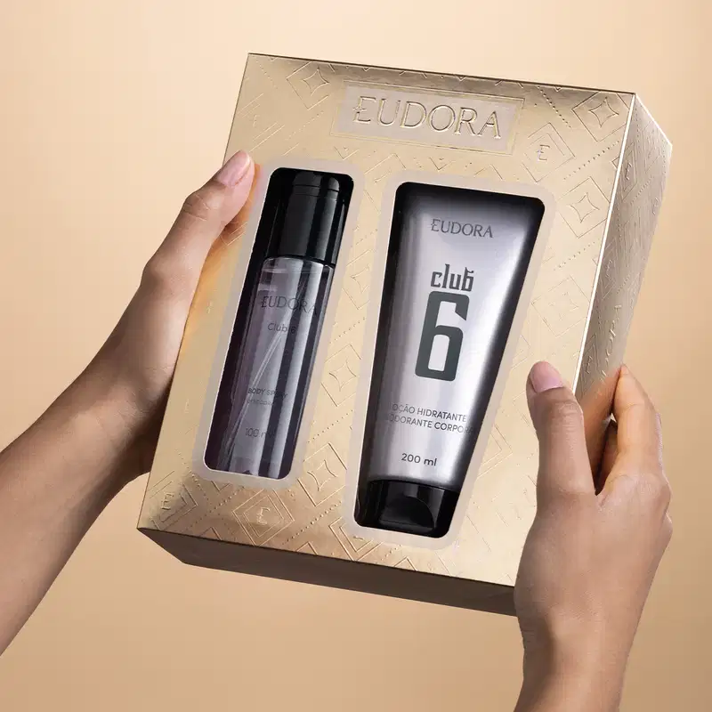 Kit Presente de Natal Club 6: Body Spray 100ml + Loção Corporal 200ml