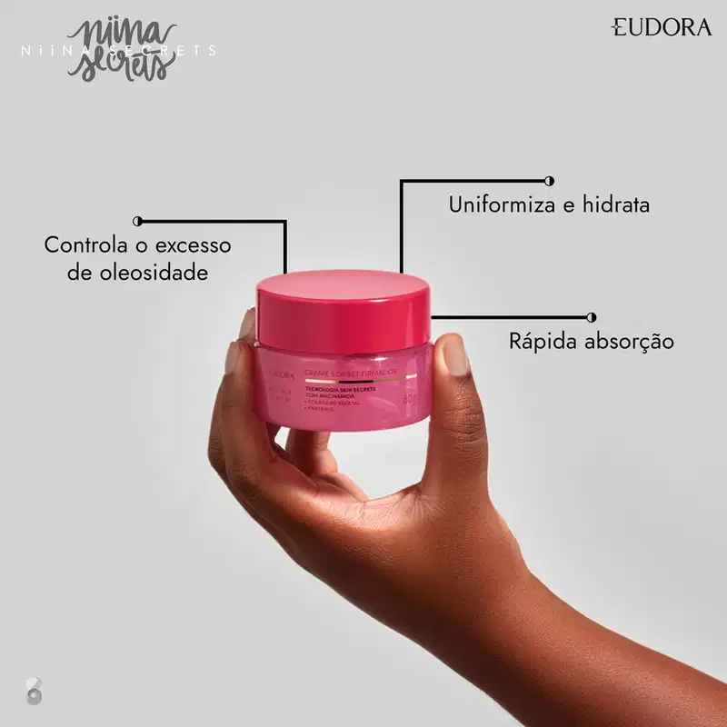 Creme Sorbet Firmador Facial Niina Secrets Skin 80g