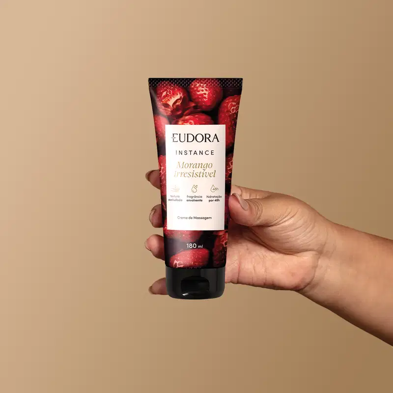 Eudora Instance Morango Irresistível - Creme de Massagem 180ml