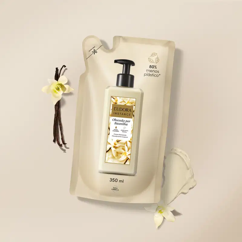 Refil Creme Hidratante Desodorante Corporal Instance Baunilha 350ml