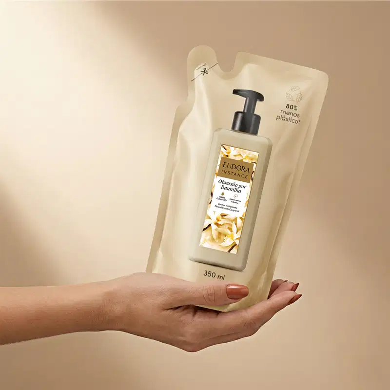 Refil Creme Hidratante Desodorante Corporal Instance Baunilha 350ml