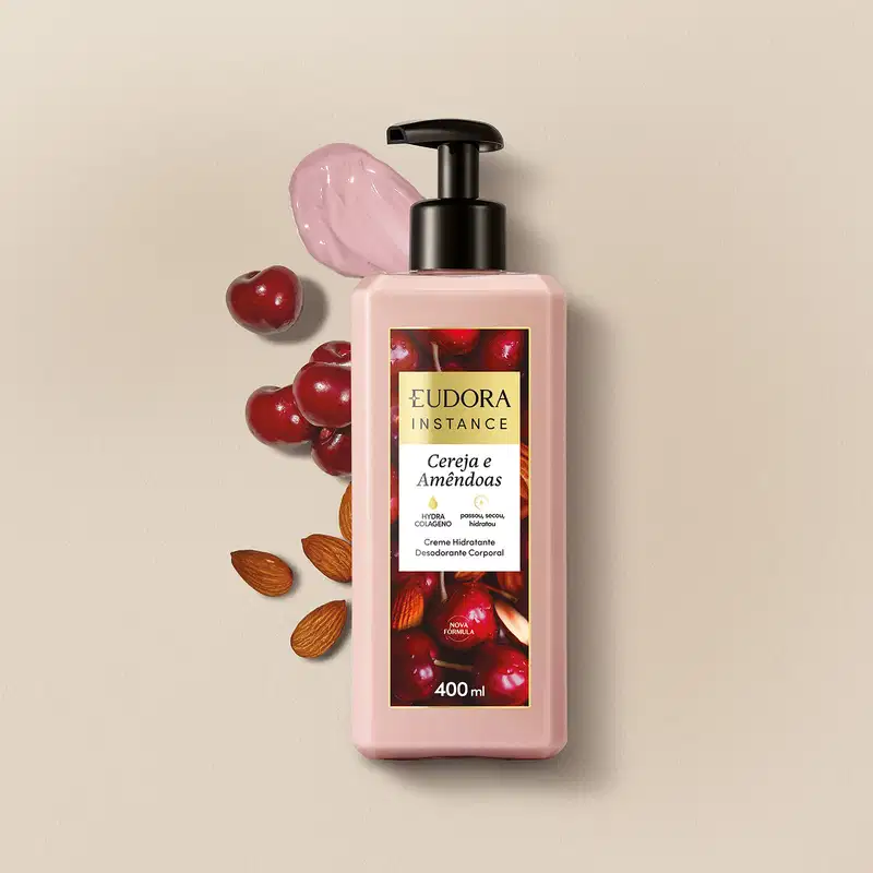 Creme Hidratante Desodorante Corporal Instance Cereja e Amêndoas 400ml
