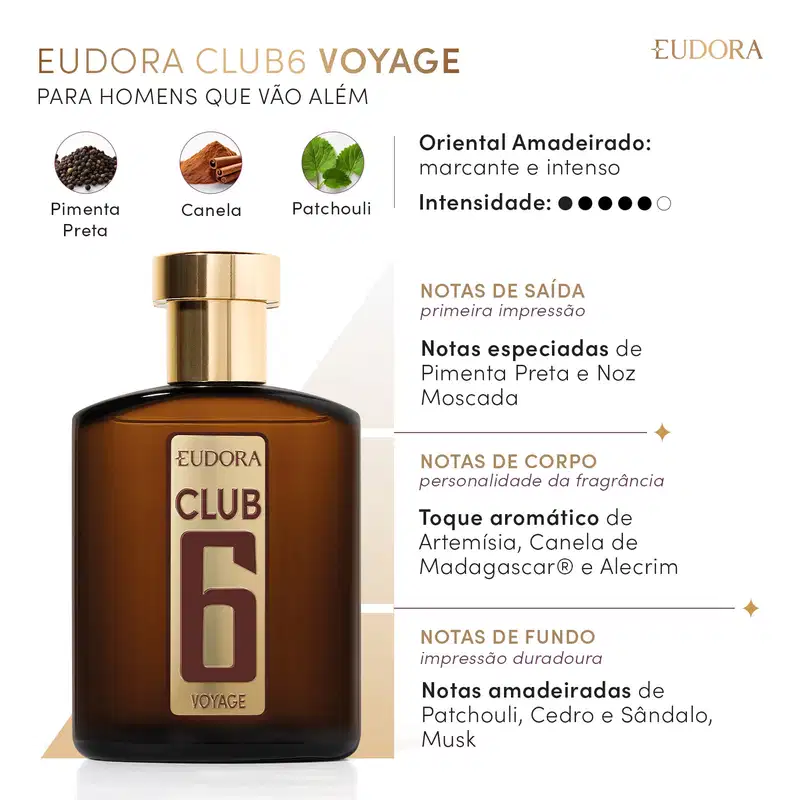 Club 6 Voyage Desodorante Colônia 95ml