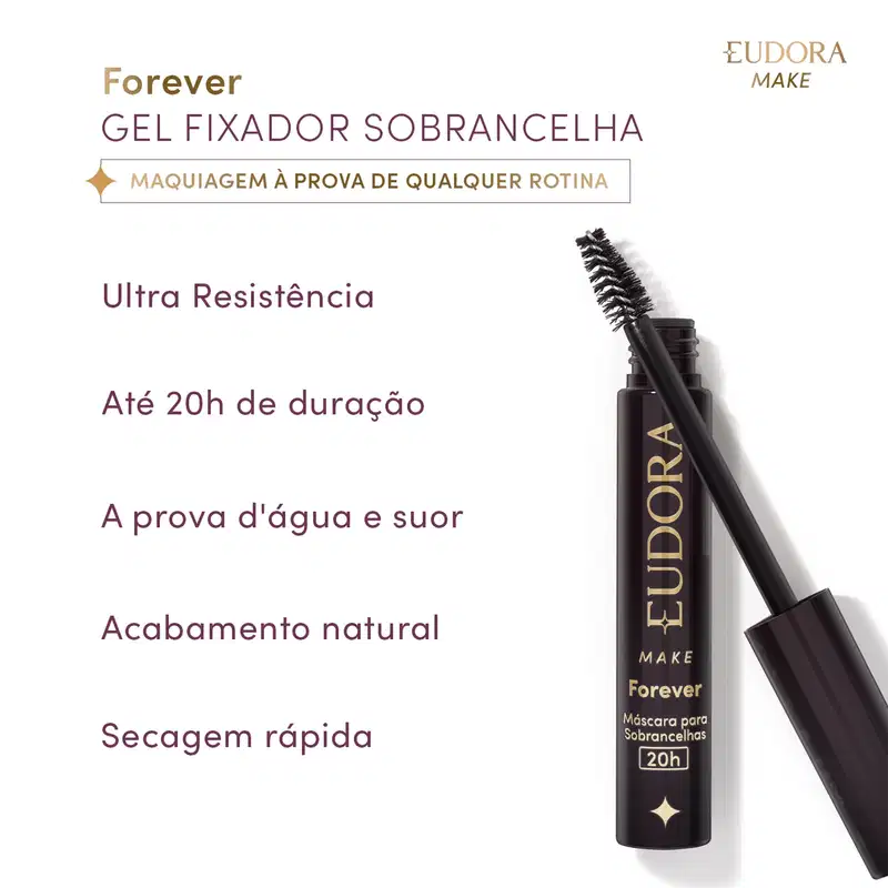 Eudora Make Forever À Prova D'água Incolor - Máscara de Sobrancelhas 4g