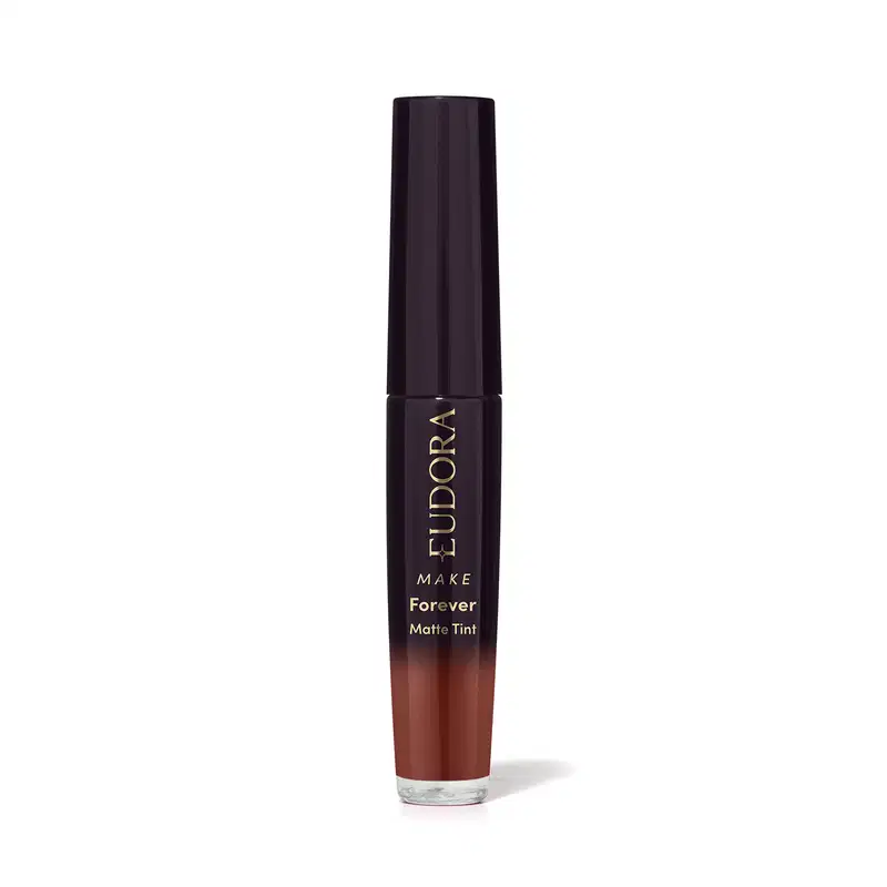 Batom Líquido Marrom Nude Icônico Eudora Make Forever Matte Tint 4ml