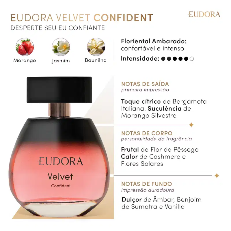 Eudora Velvet Confident Desodorante Colônia 100ml