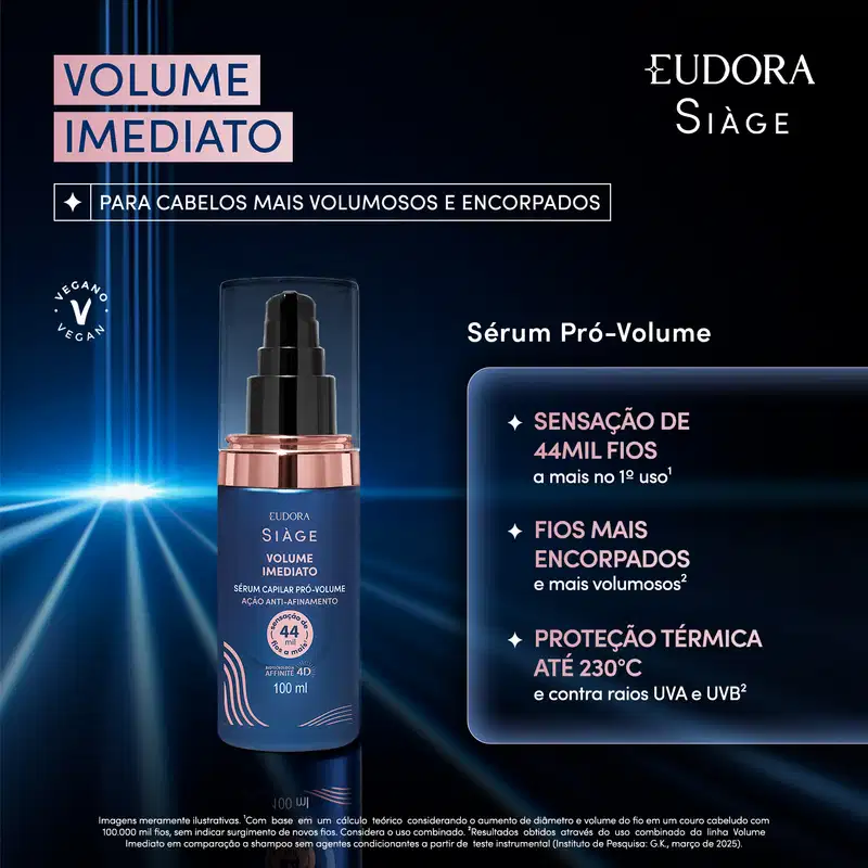 Eudora Siàge Pró-Volume Imediato - Sérum Capilar 100ml