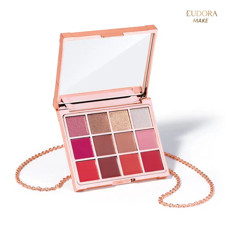 Paleta Multifuncional Clutch Metals Rosé Eudora Make 10g
