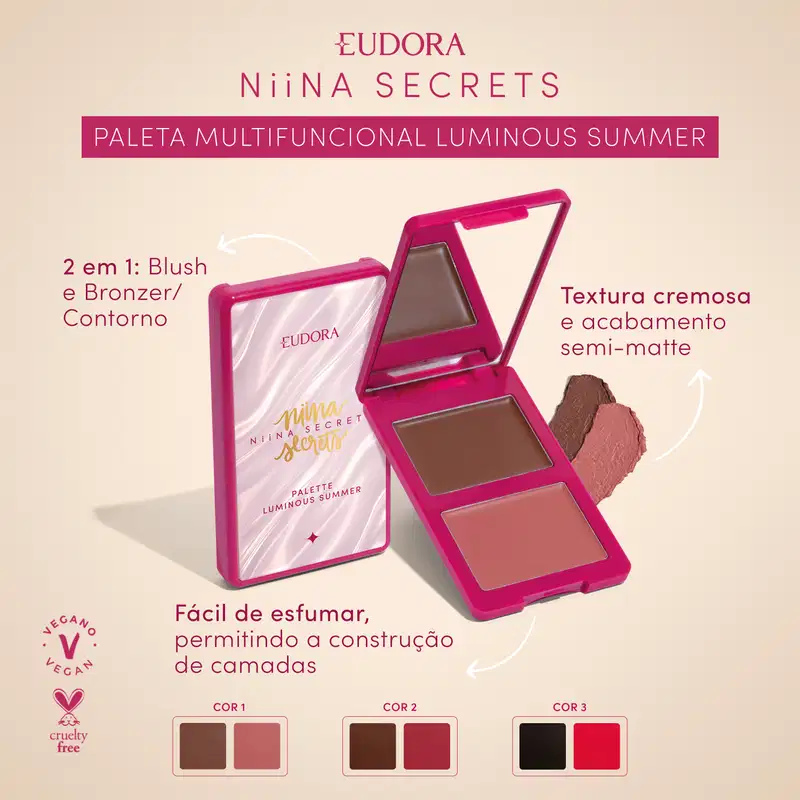 Paleta Multifuncional  Niina Secrets Luminous Summer Cor 2 7g