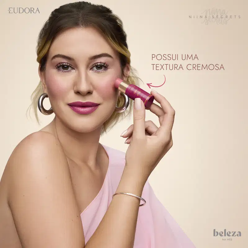 Eudora Niina Secrets Stick Daily Amora - Blush em Bastão 5g