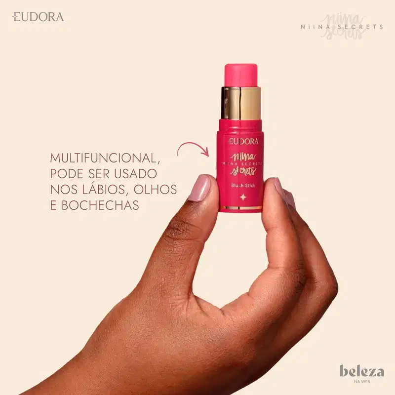 Eudora Niina Secrets Stick Daily Amora - Blush em Bastão 5g