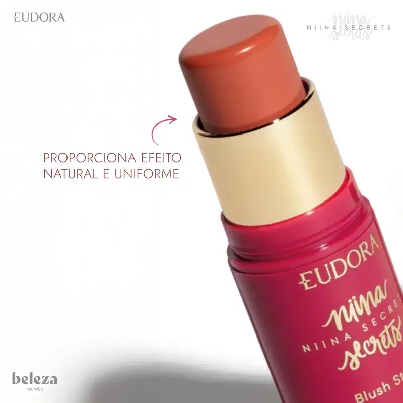 Eudora Niina Secrets Stick Daily Amora - Blush em Bastão 5g
