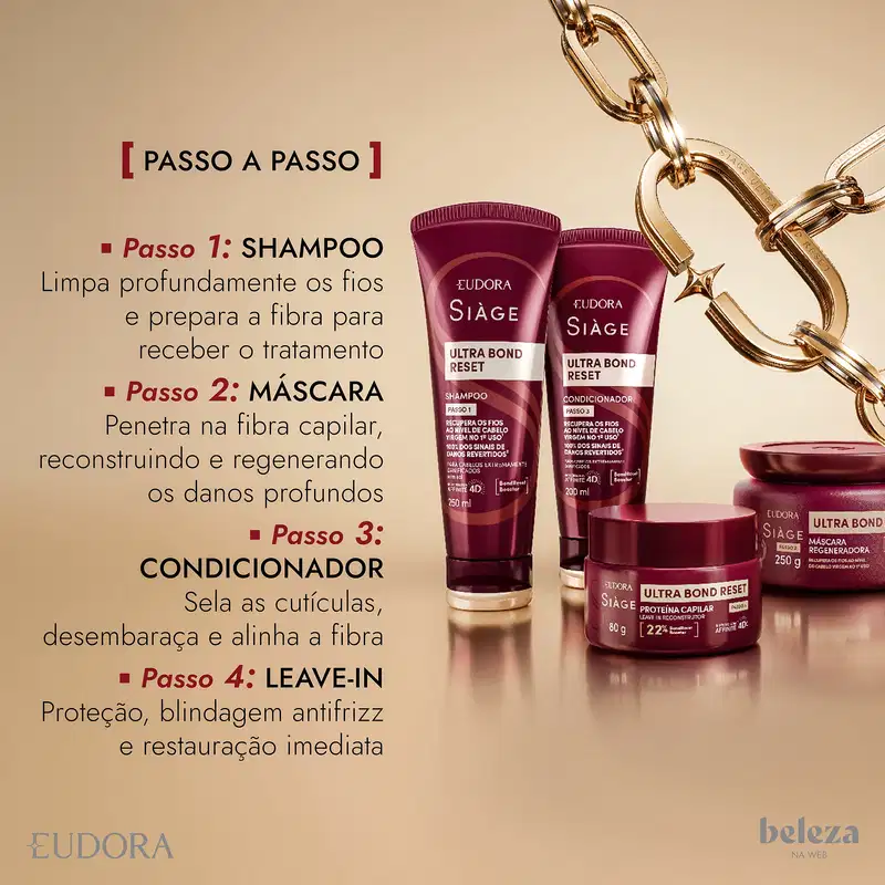 Eudora Siàge Ultra Bond Reset - Máscara Capilar Regeneradora 250g