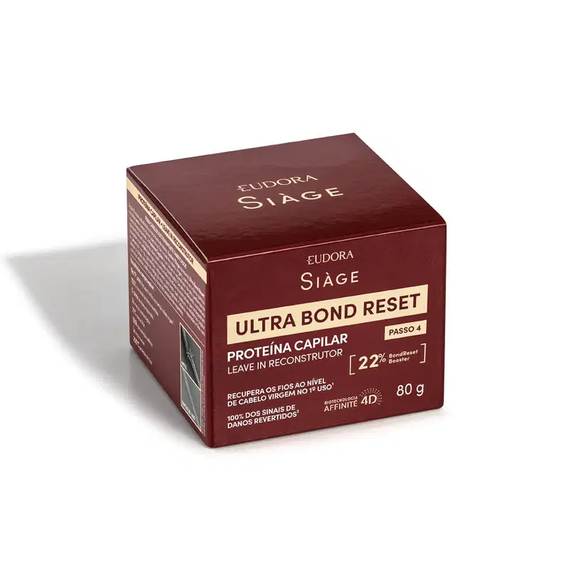 Eudora Siàge Ultra Bond Reset Proteína Capilar - Leave-In Reconstrutor 80g